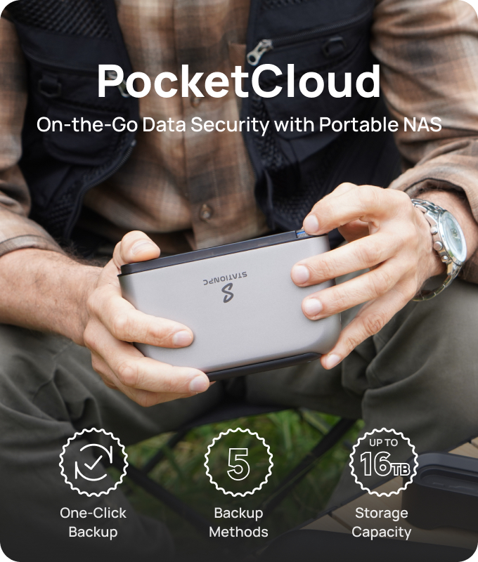 PocketCloud Device - On-the-Go Data Security with Portable NAS